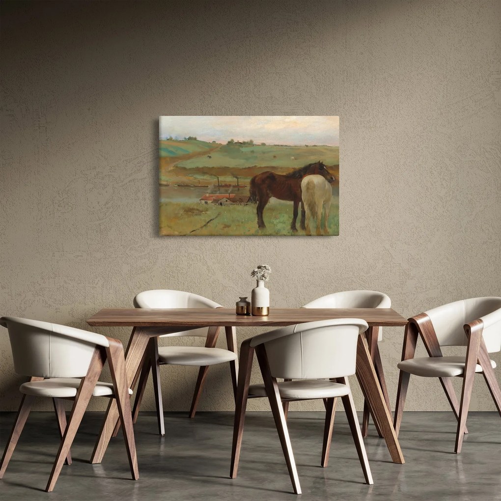 Tablou - Edgar Degas, Horses in a Meadow, reproducere (90x60 cm)