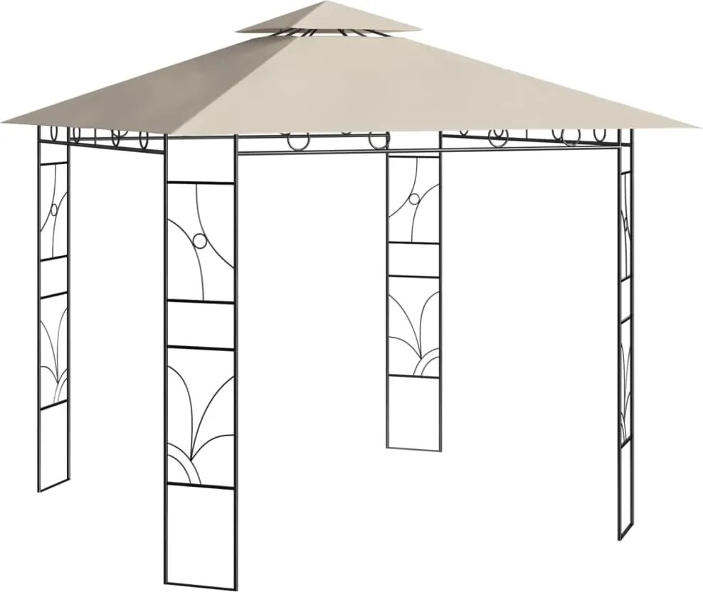 vidaXL Pavilion, crem, 3x3x2,7 m, 160 g/m²