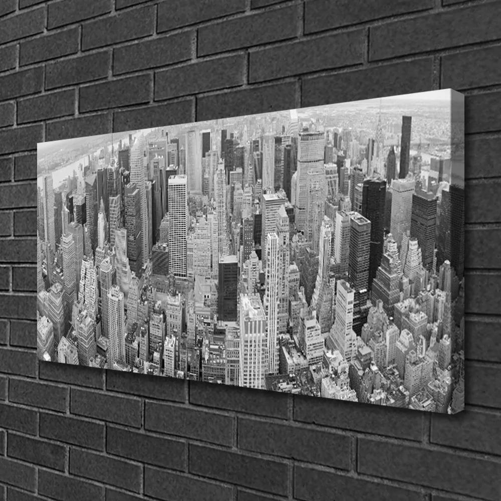 Tablou pe panza canvas Oraș Case Gray