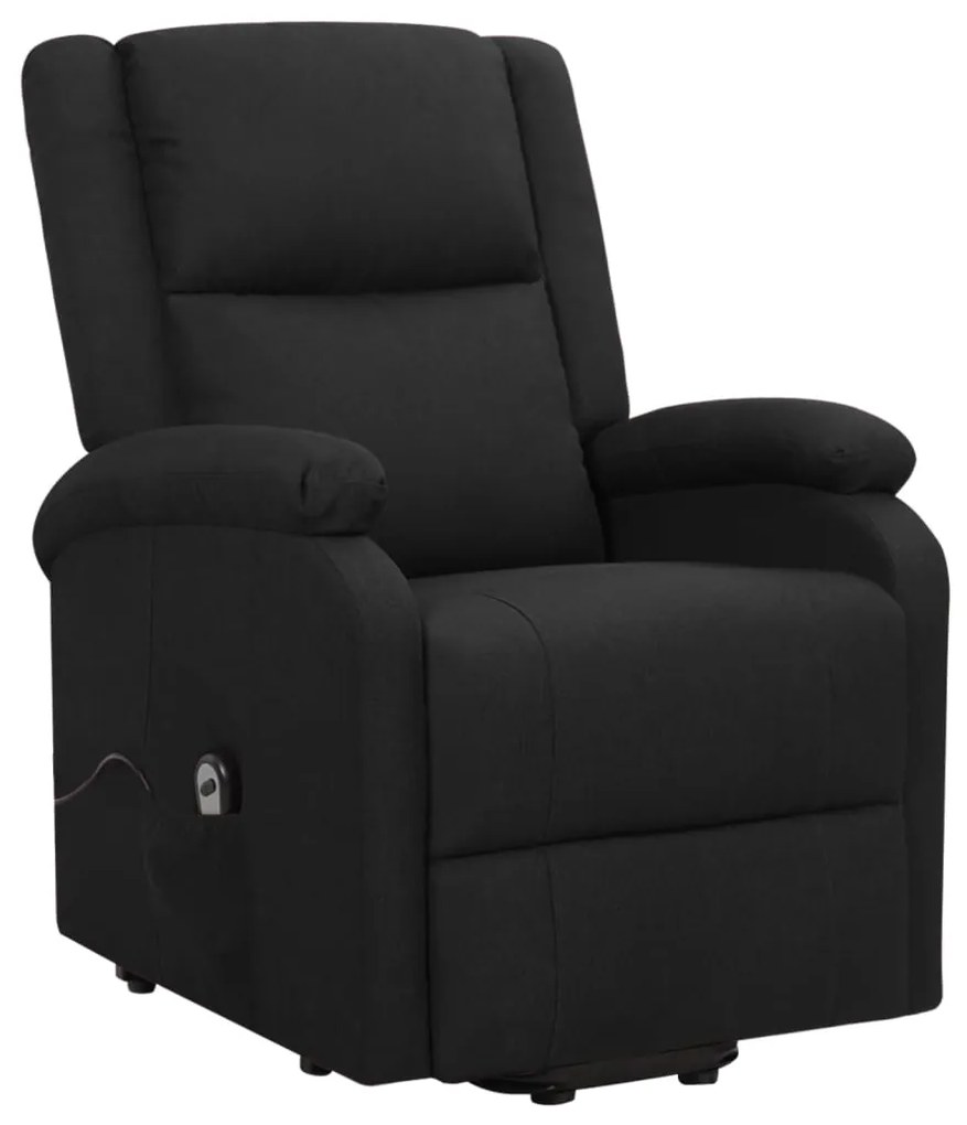 329701 vidaXL Fotoliu cu ridicare, negru, material textil