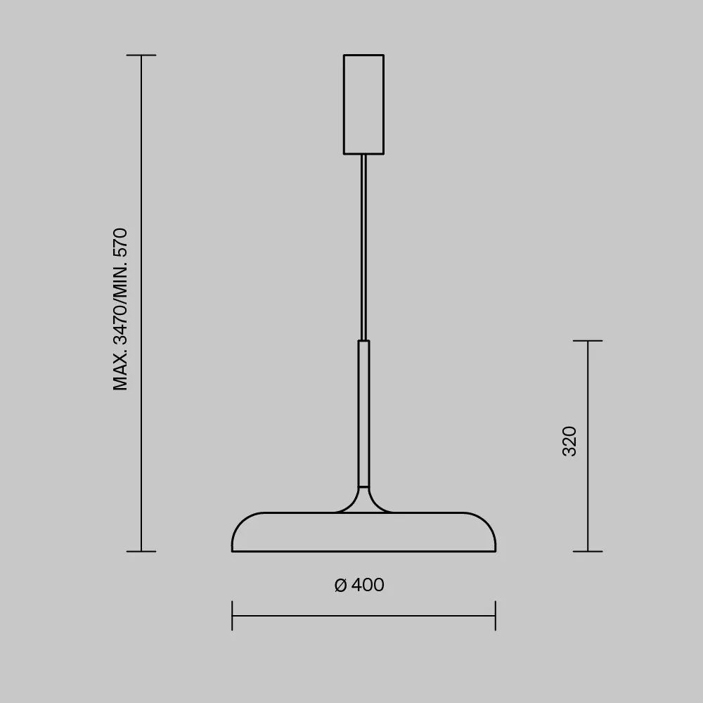 Lustra/Pendul LED design modern Gerhard 40cm negru