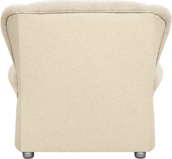 Șezlong bej cu tapițerie din catifea reiată Lord – Ropez