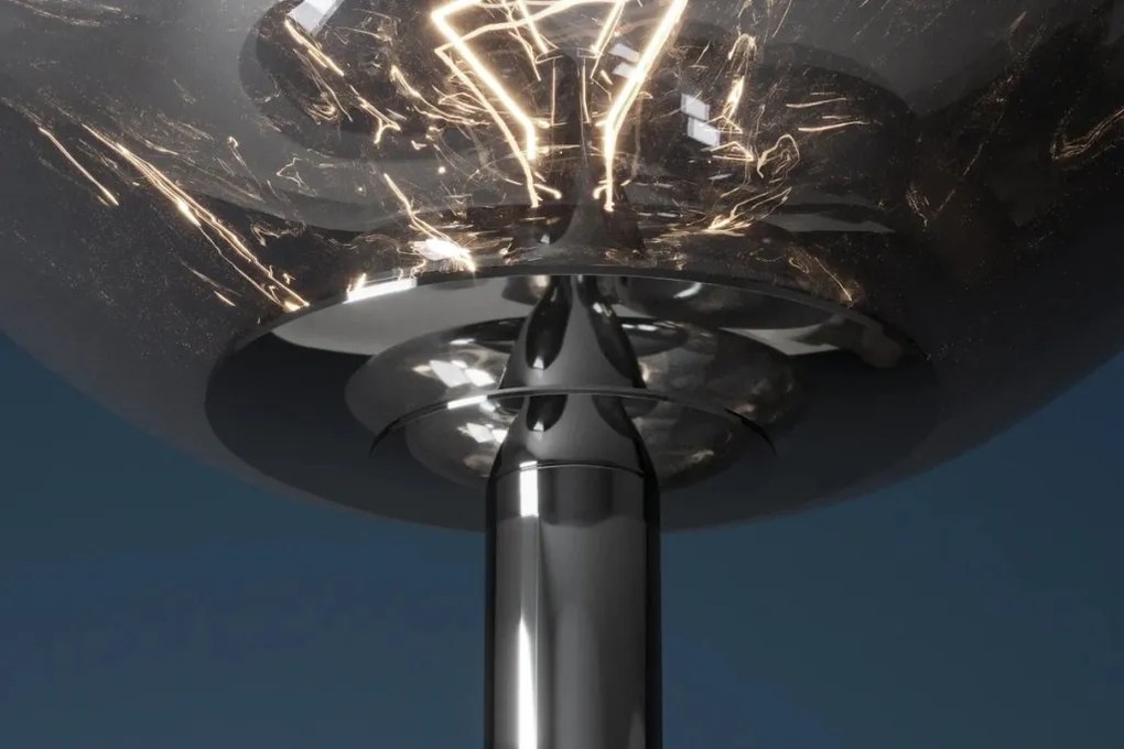 Lampa de podea moderna cu 7 globuri sticla fumurie LIQUID DIAMOND A-46024 VC