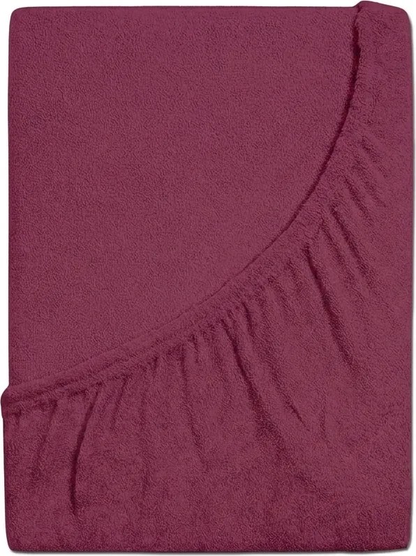 Cearsaf frote pentru patut copii PREMIUM 60x120 cm visiniu