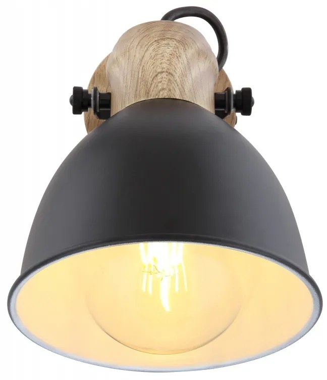 Aplica metal stil industrial WIHO negru/maro