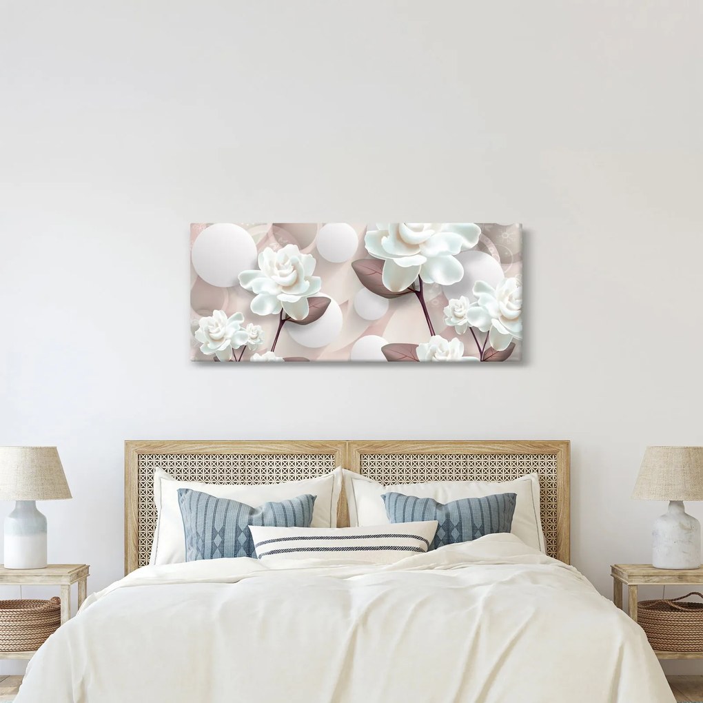 Tablou - Flori de trandafir (120x50 cm)