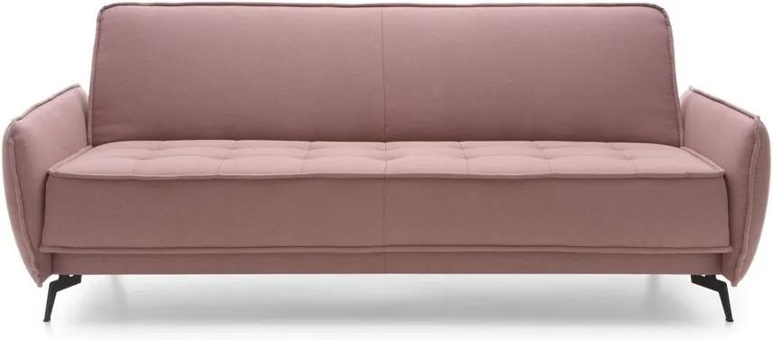 Canapea extensibila, tapitata cu stofa, Vigo Pink l223xA95xH84 cm