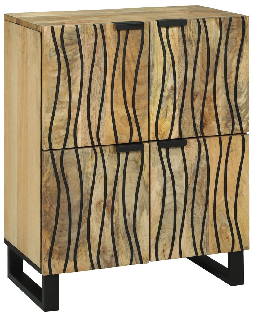 vidaXL Etajeră 60 x 33.5 x 75 cm - Din lemn de mango solid și lemn compus