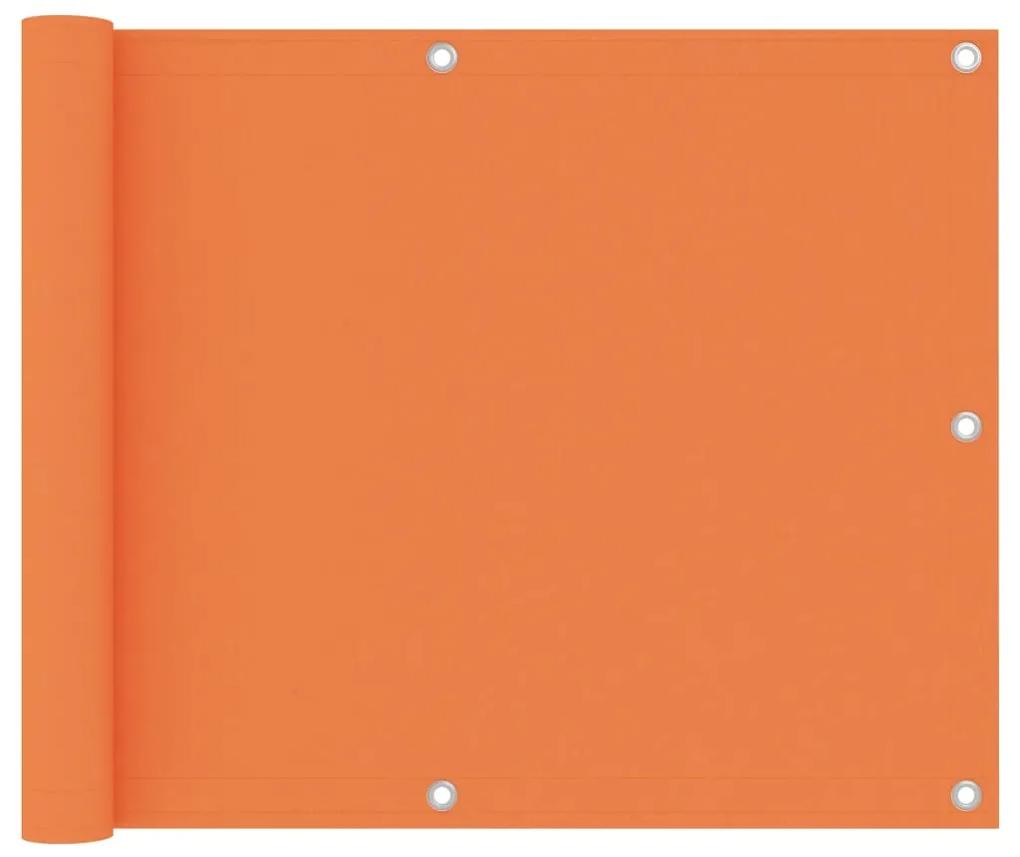 Paravan de balcon, portocaliu, 75 x 500 cm, tesatura oxford Portocaliu, 75 x 500 cm
