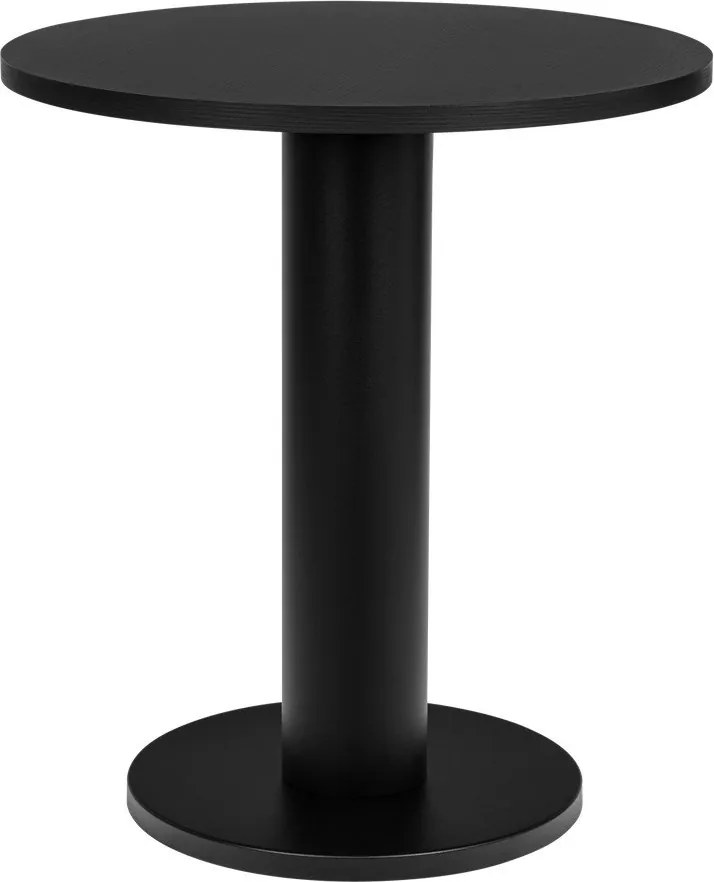 Masă de dining rotundă cu blat cu aspect de lemn de stejar ø 65 cm Sool – noo.ma