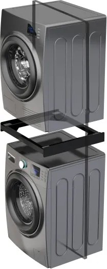 Meliconi 656138 - Suport de stivuire pentru mașină de spălat și uscător, 70 cm, negru