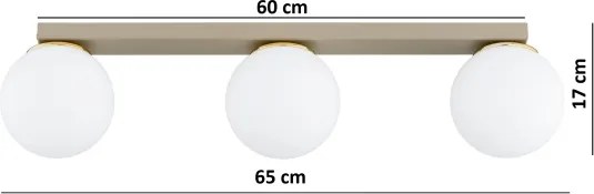Brilagi - Lampă spot MILO 3xE27/60W/230V bej/auriu