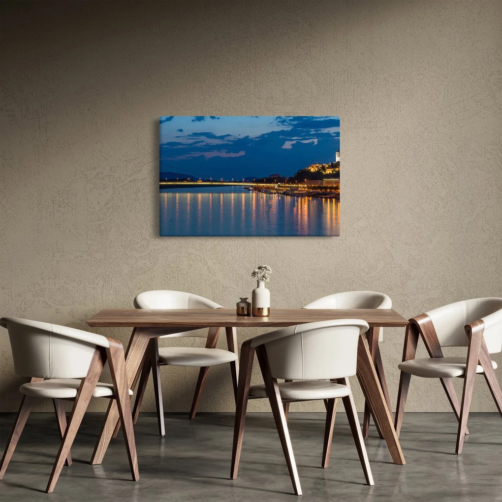 Tablou cu Bratislava și palat (90x60 cm)