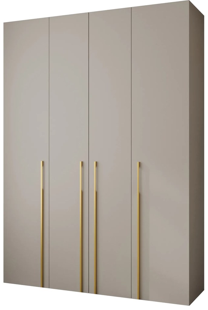 Dulap de haine 180 cm Carmela 50-3 (Cașmir + Auriu). 1126800