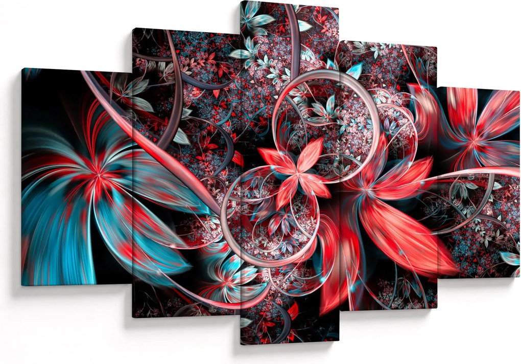 Tablou abstract cu flori exotice (150x105 cm)