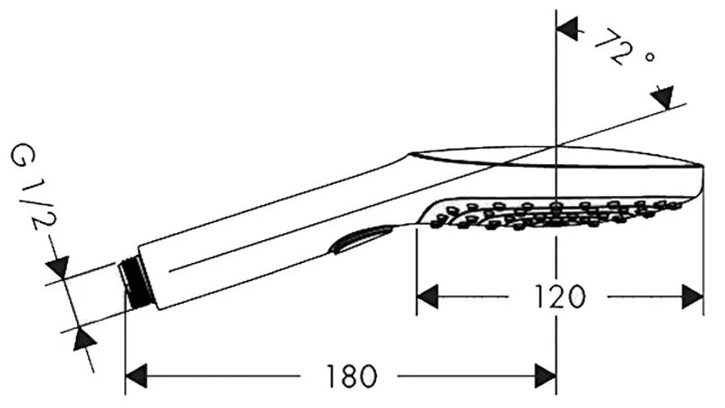 Para dus culoare auriu lucios Hansgrohe, Raindance Select E 120 Auriu lucios