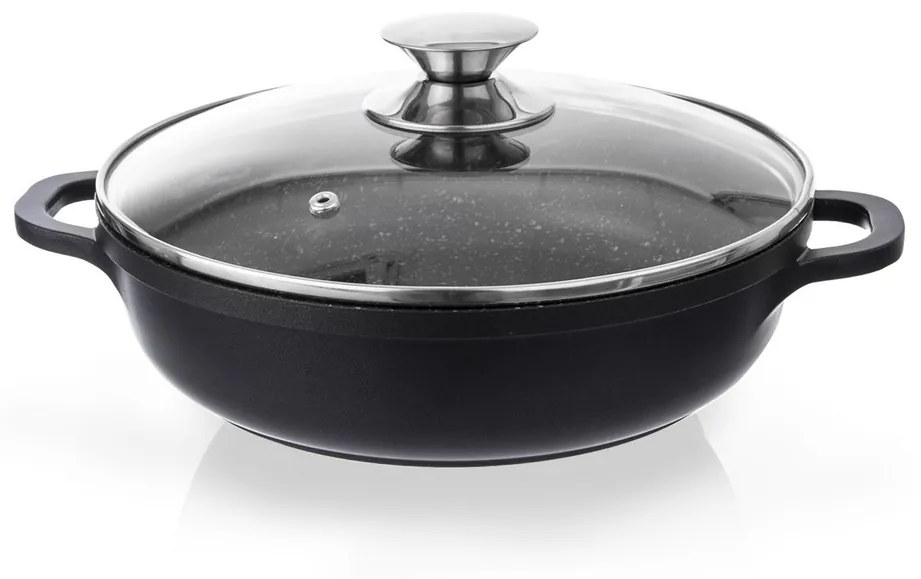 Cratiță Orion Grande, cu capac din sticlă, diam. 28 cm, 28 cm