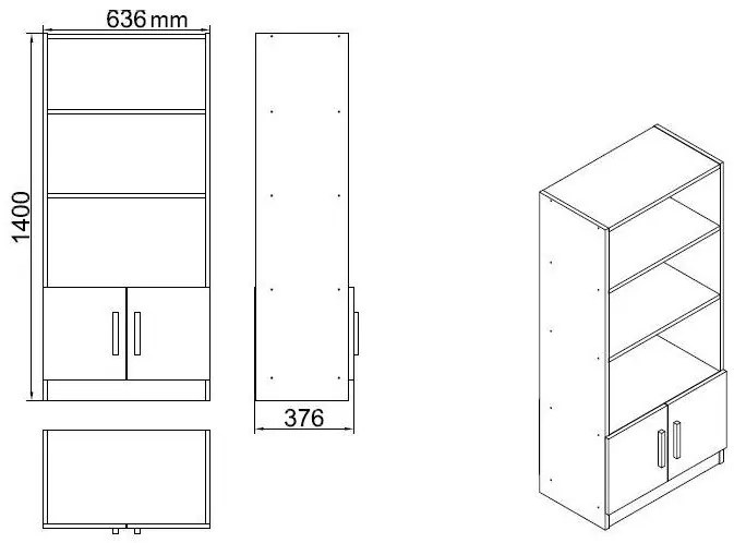 Mobilier de birou Valkyrie (stejar + Negru). 1089122