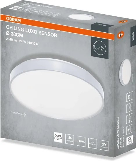 Osram - Plafonieră LED CEILING LUXO, 24 W, 230 V, Ø 38 cm, argintie