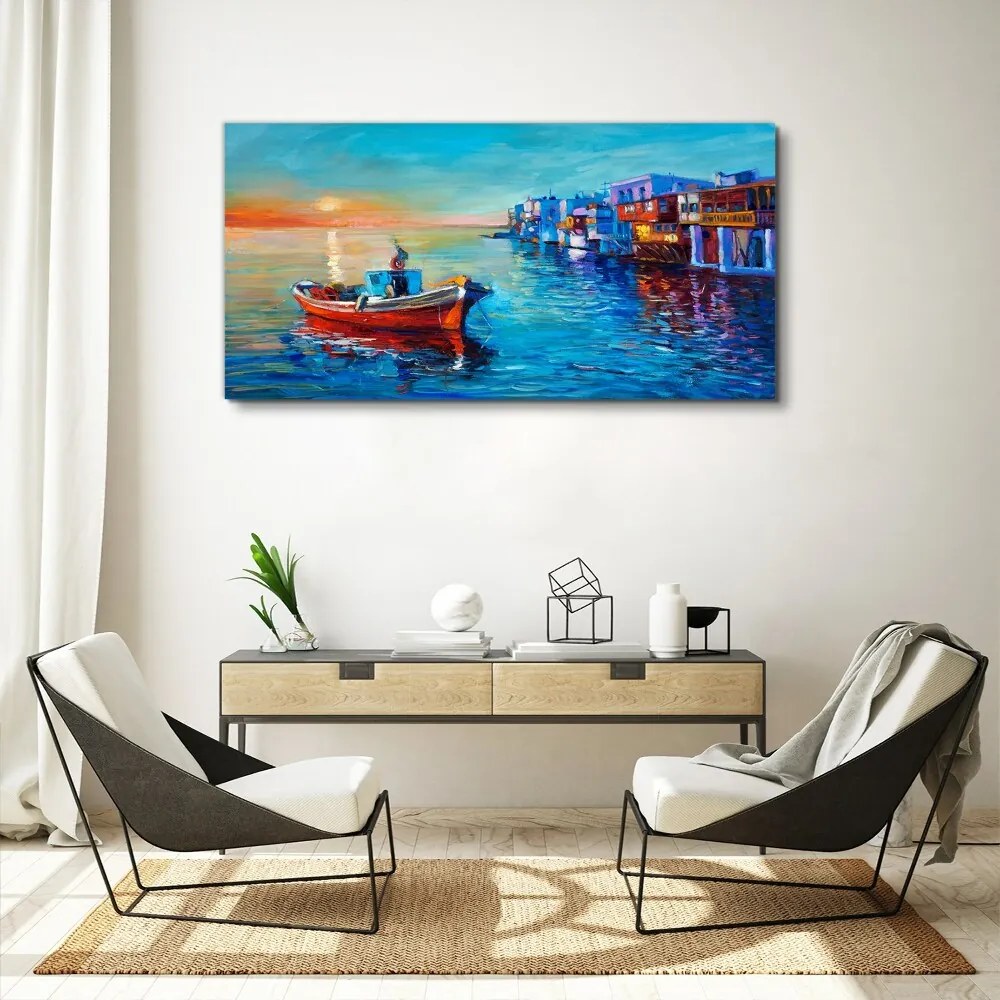 Tablou canvas apus de soare de mare