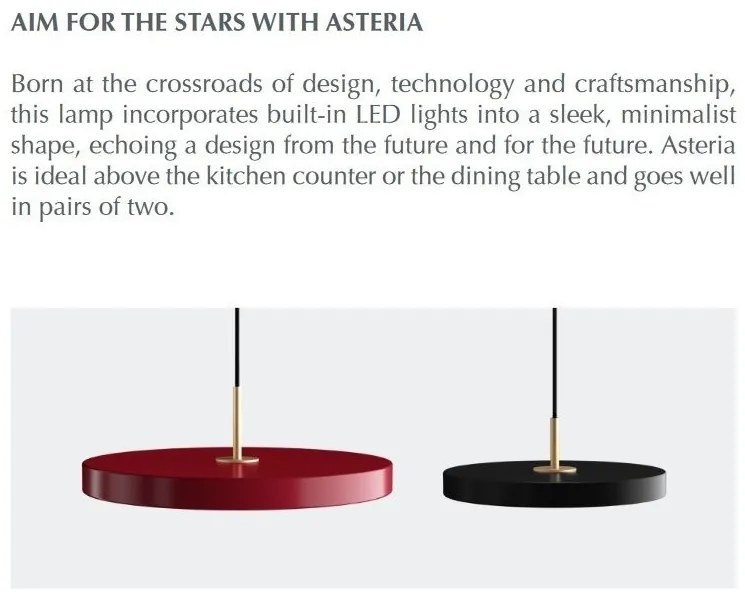 Lustra LED design scandinav Asteria mini - rose/ auriu