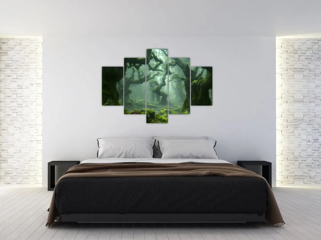 Tablou - O pădure acoperită de mușchi (150x105 cm)