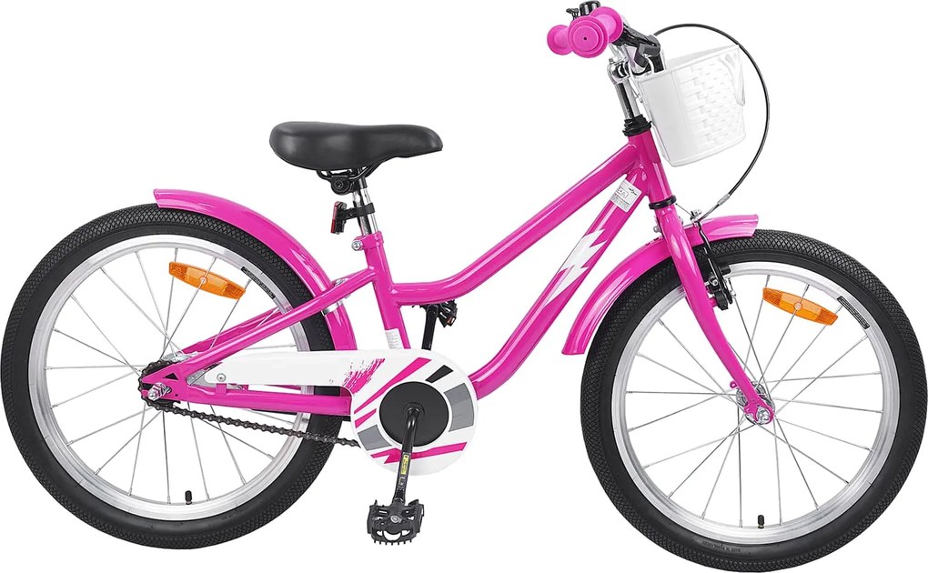 vidaXL Bicicletă pentru Copii 18 Inci pentru 5-7 ani Roz închis