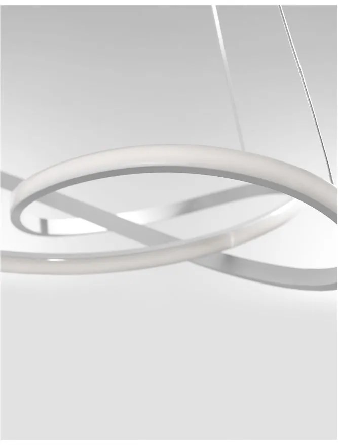 Lustra LED design modern Fusion, alb