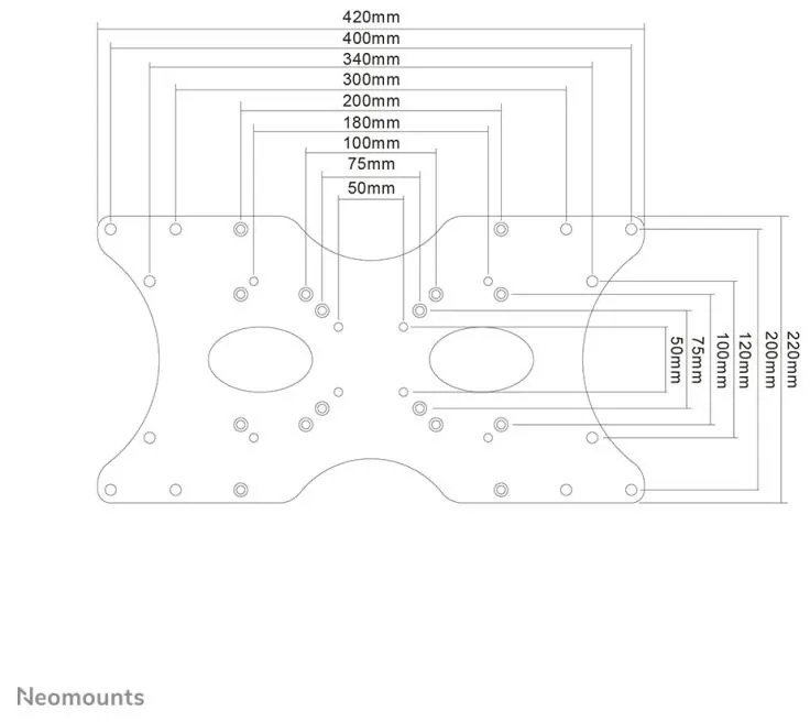 NM Newstar vesa adapter plate 400x200
