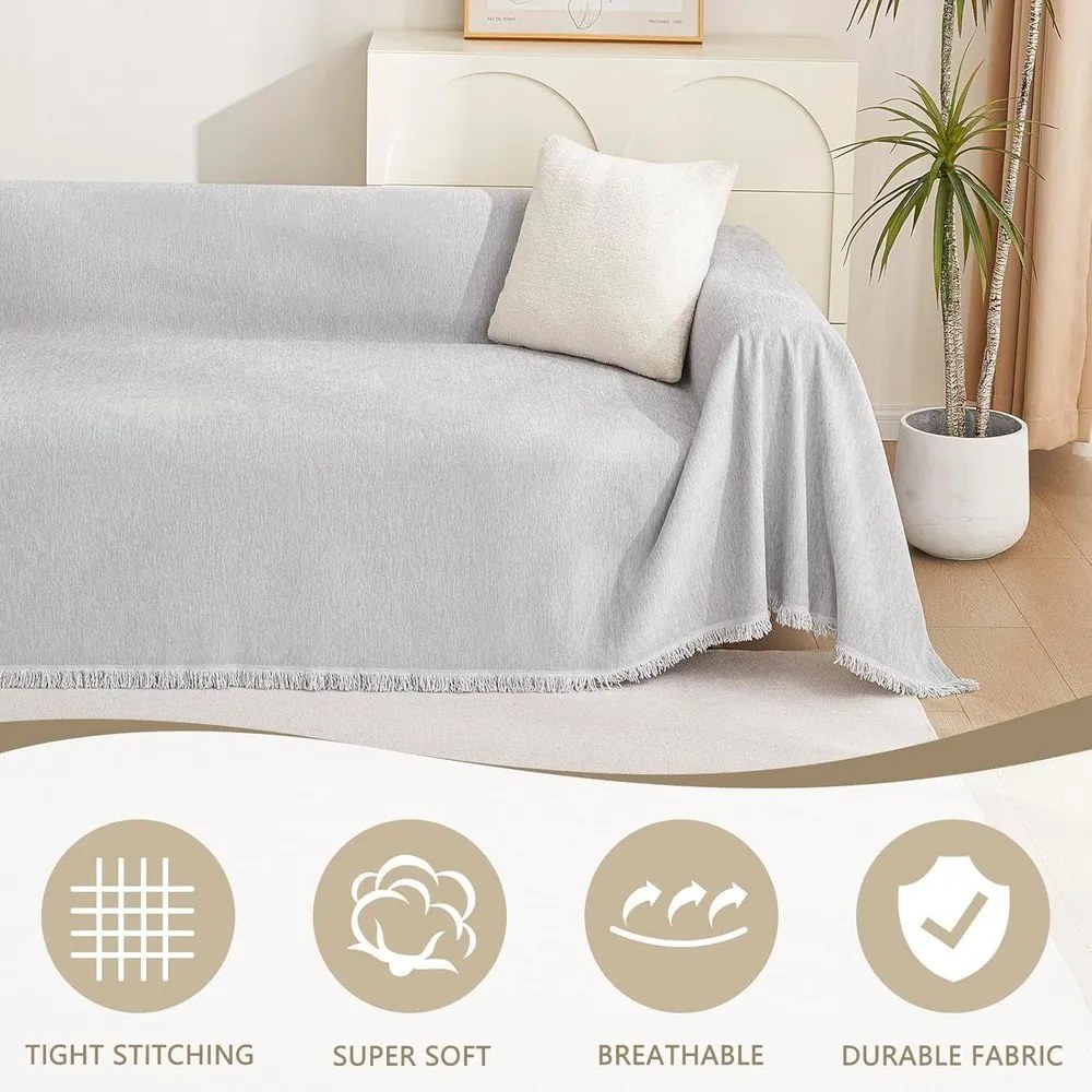 Husă gri deschis pentru fotoliu 70 cm Talo – Filumi