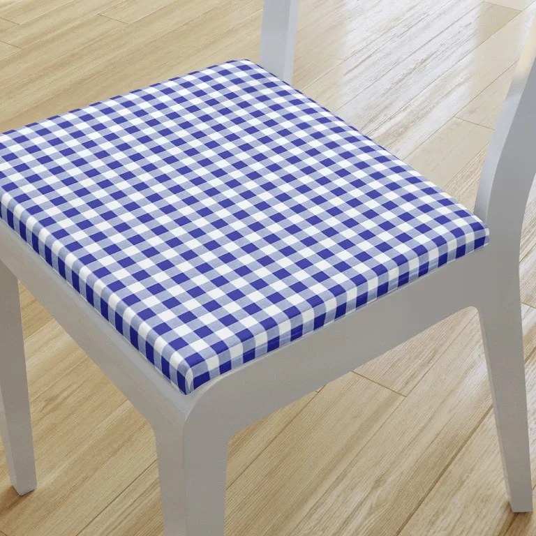 Goldea pernă pentru scaun 38x38 cm - carouri albastre și albe 38 x 38 cm