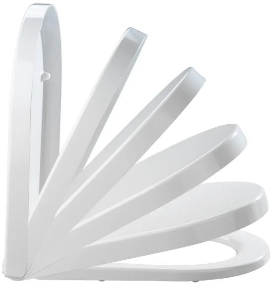 WENKO 18396100-WC Capac WC PALMA 46,5x35,7 cm alb/argintiu