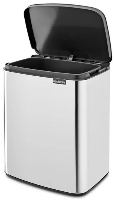 Cos pentru gunoi Brabantia Bo Small 1006636, 12 L, Deschidere lina si silentioasa, Inox