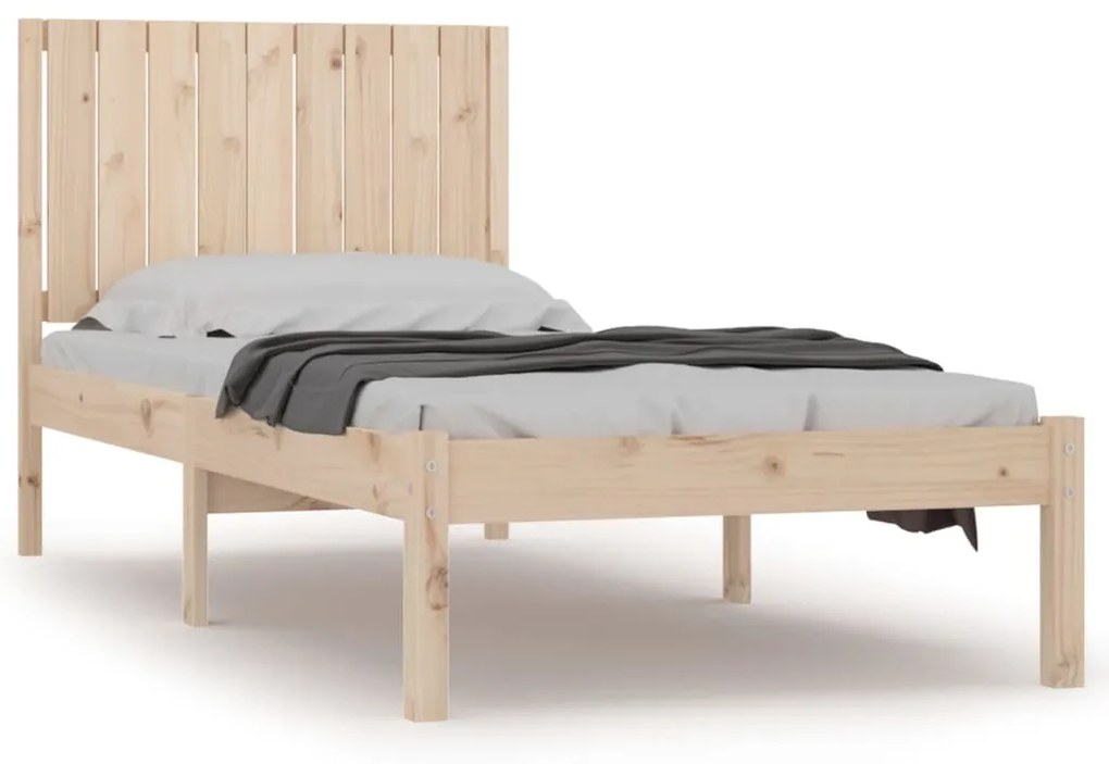 3104378 vidaXL Cadru de pat single, 90x190 cm, lemn masiv de pin