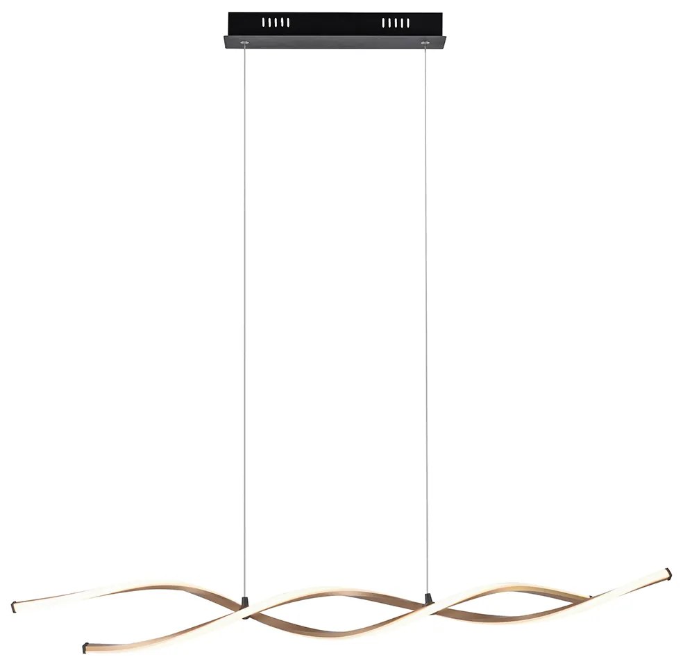 Lampă suspendată de design aurie cu LED reglabil - Zina