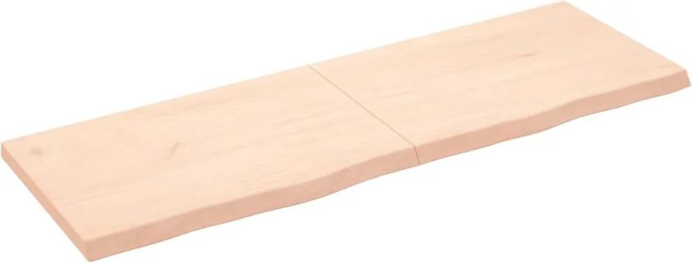 vidaXL Poliță de perete, 180x60x(2-6)cm, lemn masiv de stejar netratat