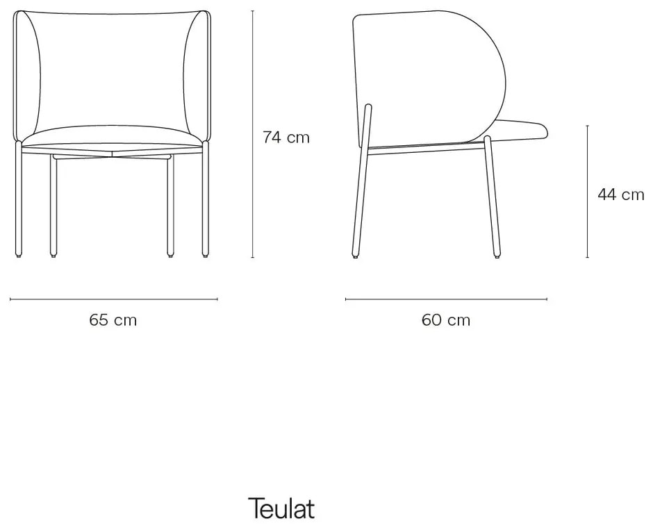 Fotoliu din imitație de piele portocaliu Mogi - Teulat