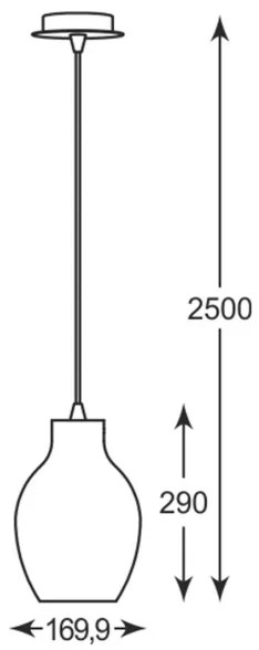 Lustră pe cablu BRESSO 1xE27/60W/230V Zuma Line P19066A-D18