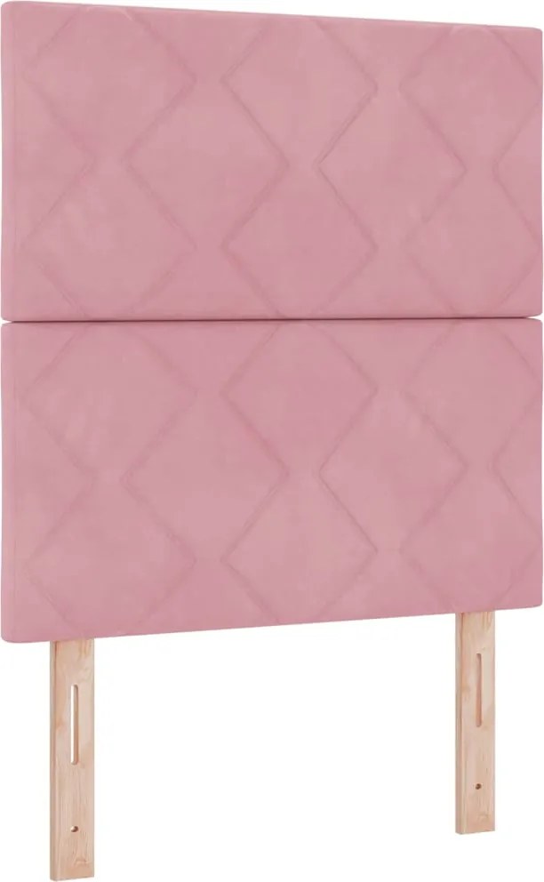 vidaXL Tăblie cap Roz 80 cm Catifea
