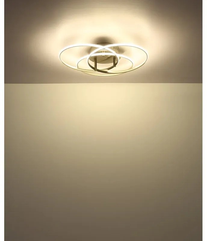 Plafoniera LED rotativa orientabila metal nichel KOMBOS