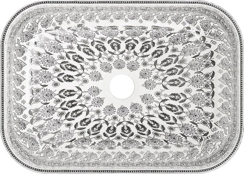 Mexen Rita Umyvoar Pe Blat 45 x 32 cm, Alb/Negru Model - 21084586