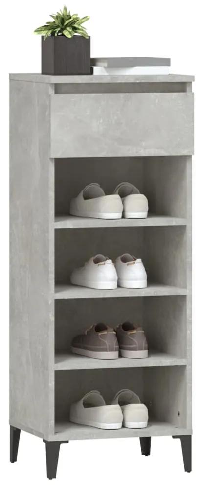 Pantofar, gri beton, 40x36x105 cm, lemn prelucrat Gri beton, 1