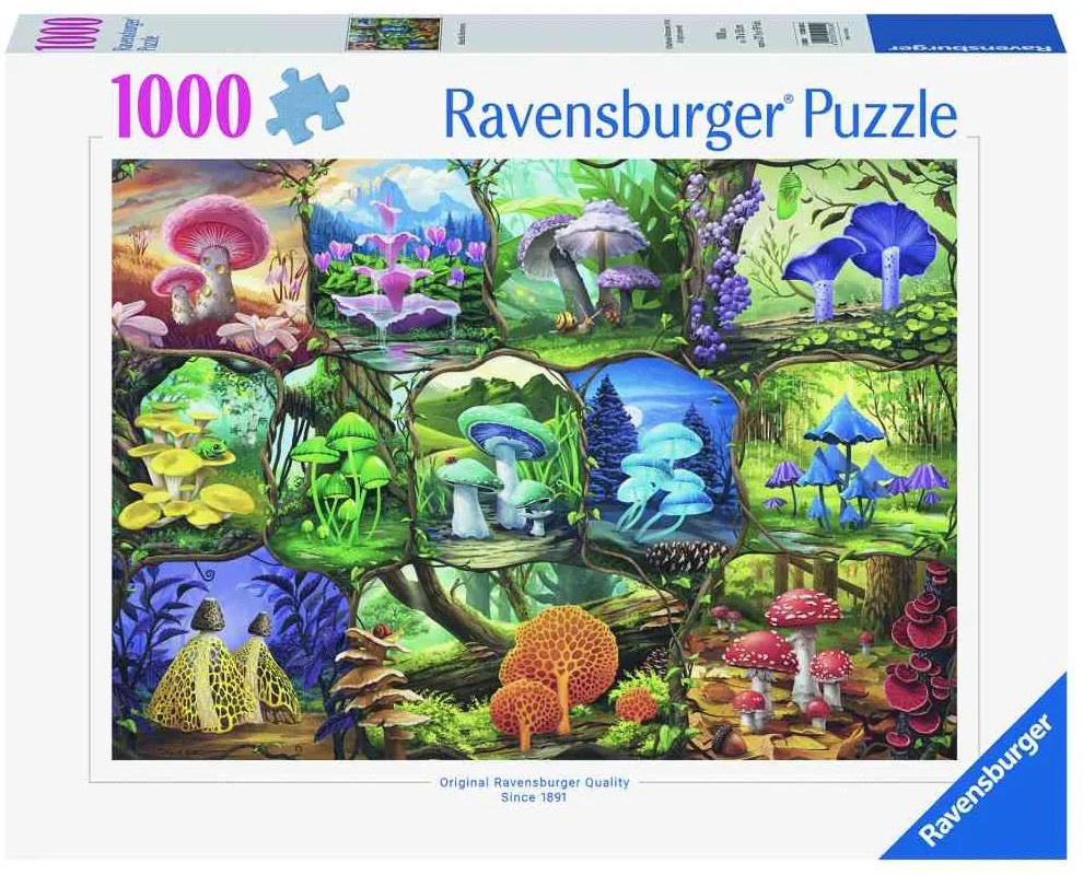 PUZZLE CIUPERCI COLORATE 1000 PIESE DESIGN NOU - RAVENSBURGER (RVSPA00424)