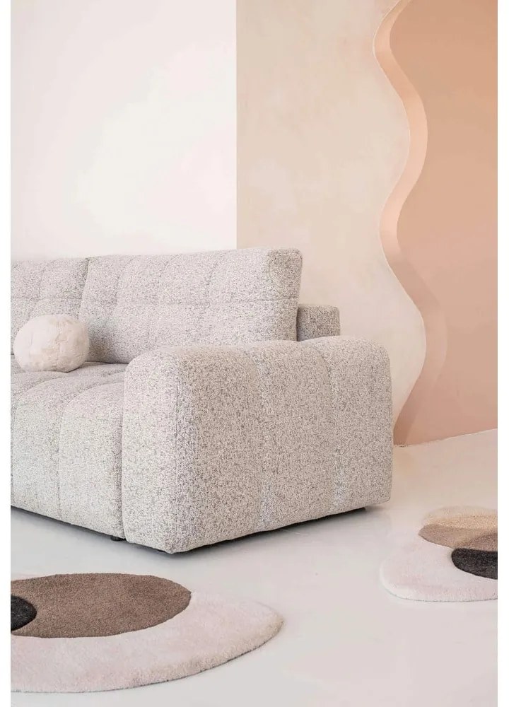 Colțar modular bej extensibil/cu spațiu de depozitare (cu colț pe partea stângă) Lulu – Miuform