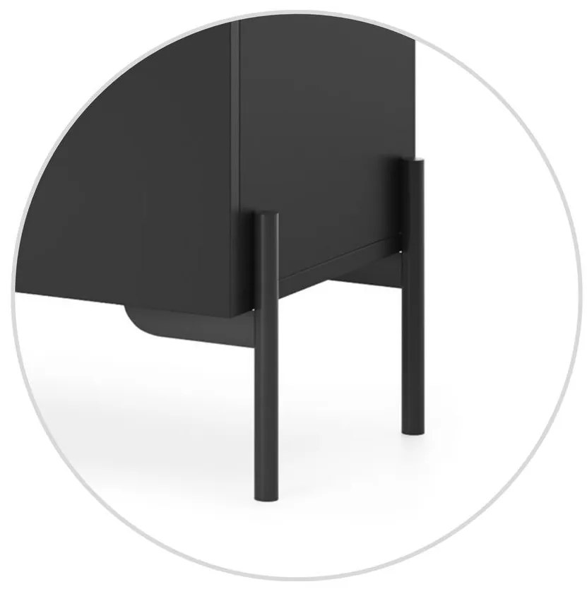 Dulap Lamellito L2 (negru + stejar). 1098813