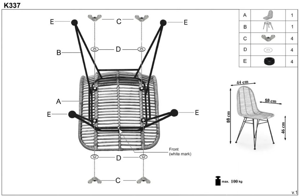 Scaun din Rattan, RAGO 337