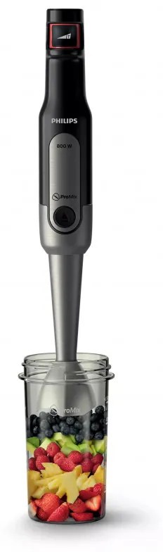 Blender Philips Viva Collection HR2652/90, 800 W, 500 ml, Otel inoxidabil,  ProMix, SpeedTouch, Negru