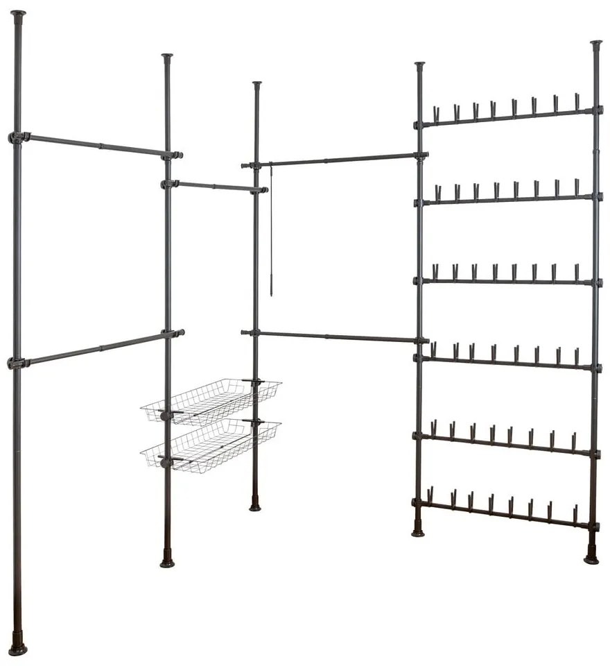 Pantofar negru telescopic din metal Herkules – Wenko