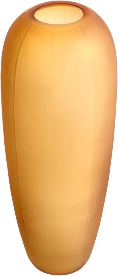 Vas decorativ din sticla design LUX Zenna L, amber