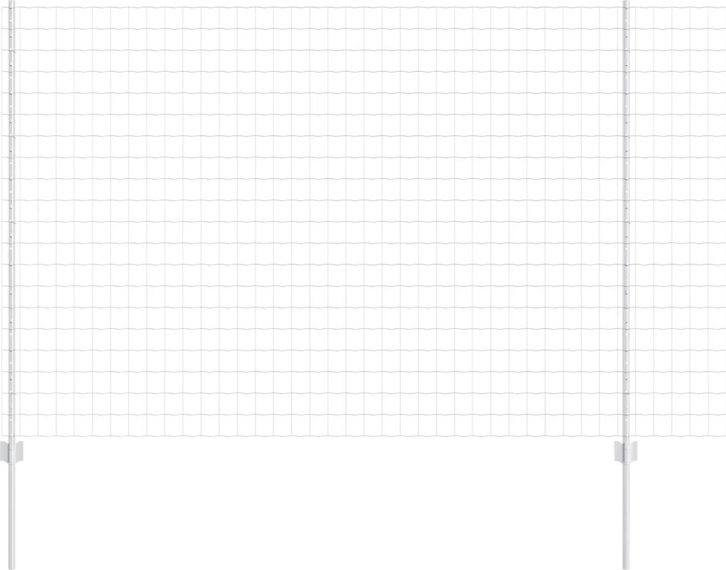 vidaXL Gard cu Stâlp Argintiu 1,5 x 10 m Oțel
